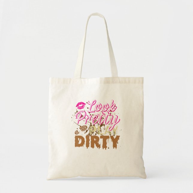 Bolsa Tote Equipe Bonito de execução de lama suja e suja (Frente)