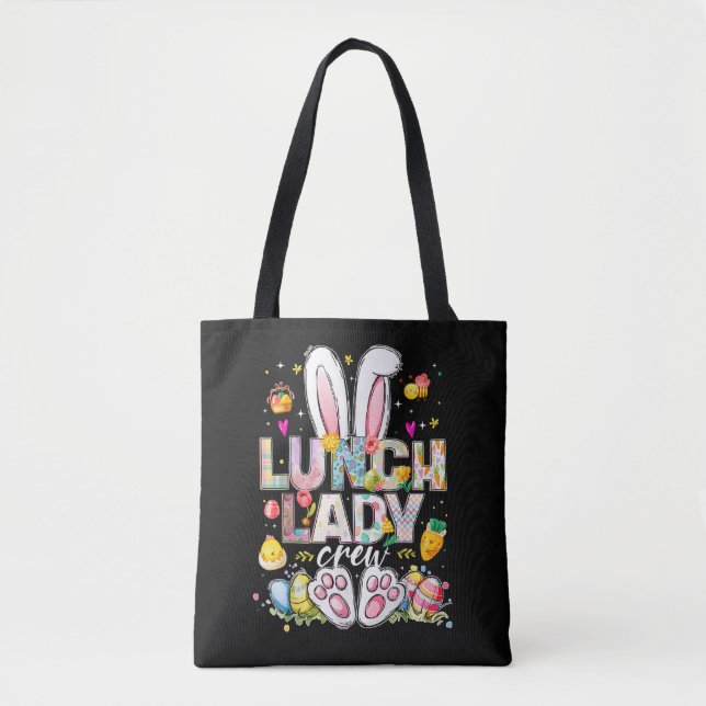Bolsa Tote Equipe da Senhora do Almoço Coelho Engraçado (Frente)