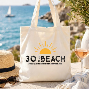 Bolsa Tote Equipe de aniversário de 30, 40, 50, 60 anos pôr d