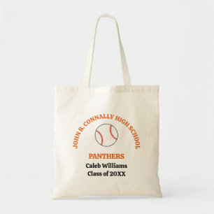 Bolsa Tote Equipe de beisebol laranja personalizada para o en
