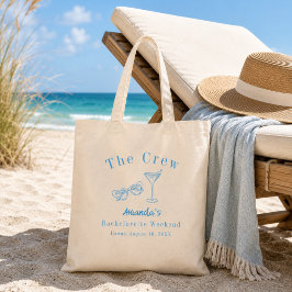 Bolsa Tote Equipe de Festa de Despedida de Solteira Azul Prai
