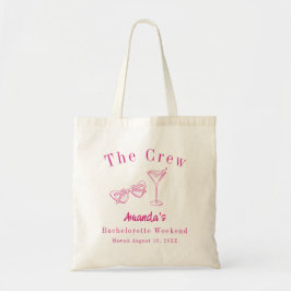 Bolsa Tote Equipe de Festa de Despedida de Solteira Rosa Prai