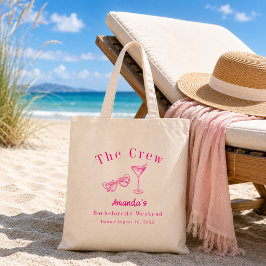 Bolsa Tote Equipe de Festa de Despedida de Solteira Rosa Prai
