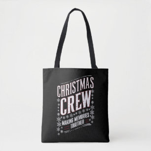 Bolsa Tote Equipe de Natal da Família Combinando Esquadrão de