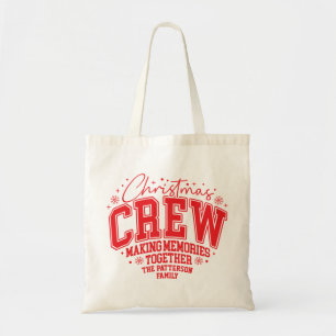 Bolsa Tote Equipe de Natal Nome da Família Personalizado