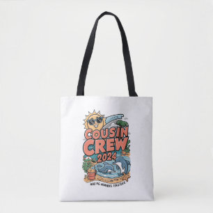 Bolsa Tote Equipe de primos Viagem de Família à Praia nas Fér