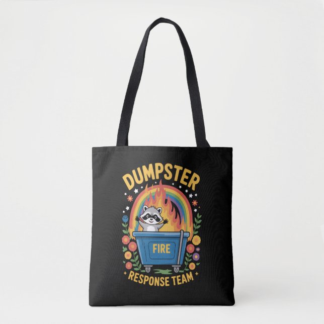 Bolsa Tote Equipe de Resposta a Incêndio em Lixeira Meme de S (Frente)