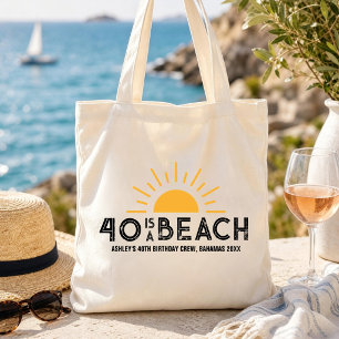 Bolsa Tote Equipe do aniversário de 40 e 50 anos da praia do 