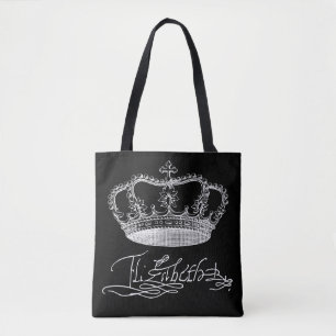 Bolsa Tote Equipe Elizabeth - A Assinatura e Coroa da Rainha