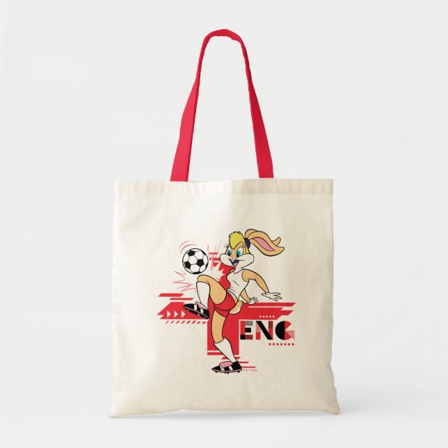 Bolsa Tote Equipe Inglaterra de Futebol Gráfico da Lola Bunny (Frente)