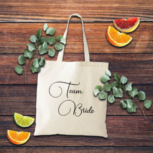 Bolsa Tote Equipe Noiva Caligrafia Elegante Noiva