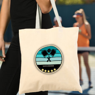 Bolsa Tote Equipe por cor Teal Blue no Meio século preto
