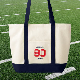 Bolsa Tote Equipe Red Sports Team Personalizada Name Player