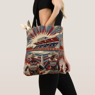 Bolsa Tote Equipe Rodeo Ocidental Arena Cowboy Cowgirl Rodeo