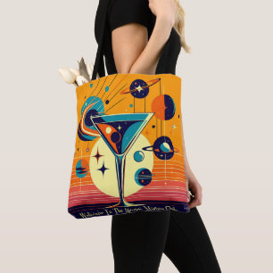 Bolsa Tote Era Espacial Bem-vindo ao Clube do Martini Atômico