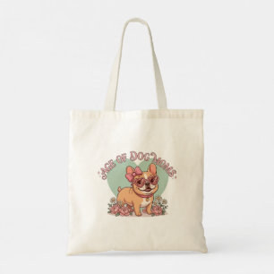 Bolsa Tote Era Retro Groovy das Mães de Cachorro Frenchie