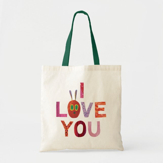 Bolsa Tote Eric Carle | Lagarta Eu Te Amo (Frente)