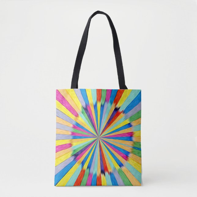 Bolsa Tote Erupção Radial Colorida (Frente)