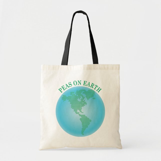 Bolsa Tote Ervilhas na terra (Frente)