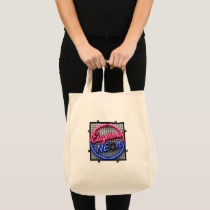 Bolsa Tote Esageroma Neon - Design Retro Synthwave dos Anos 8