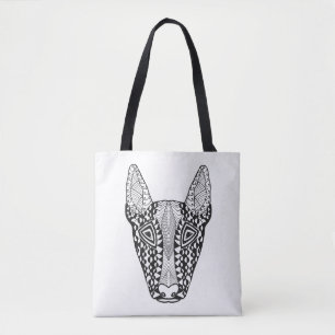 Bolsa Tote Esboço 2 de bull terrier