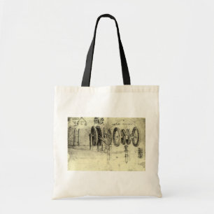 Bolsa Tote Esboço de Engenharia de uma Roda de Leonardo da Vi