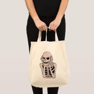 Bolsa Tote Esboço de Esqueleto Ansioso