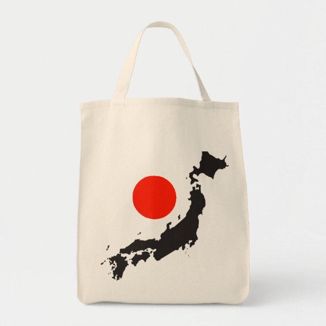 Bolsa Tote Esboço e círculo do mapa de Japão (Frente)