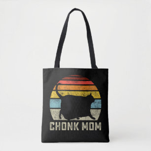 Bolsa Tote Escala de Mãe de Gato Gordinho Meme Engraçado Esti