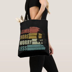 Bolsa Tote Escalada de rochas motivacionais dizendo