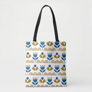 Bolsa Tote Escândalo do folk art, padrão de vinheta sem des