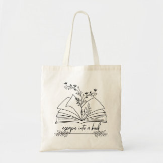 Bolsa Tote Escape Into a Book tote bag, gifts for book lovers