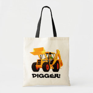 Bolsa Tote Escavador amarelo dos miúdos