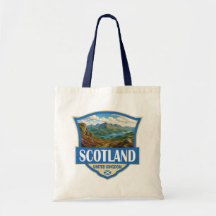 Bolsa Tote Escócia Reino Unido Ilustração Símbolo Retro