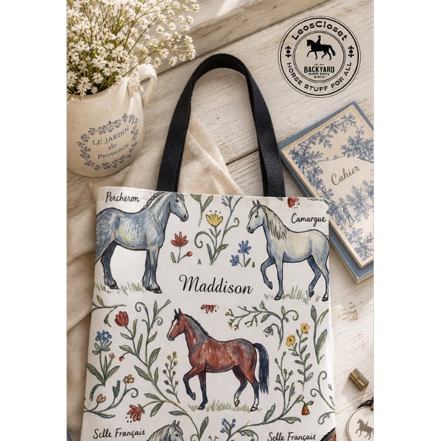 Bolsa Tote Escola de Cavalos do Campo Francês (Criador carregado)