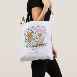 Bolsa Tote Escola de Professores do Jardim de Infância Branco