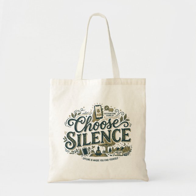 Bolsa Tote Escolha o Silêncio (Frente)