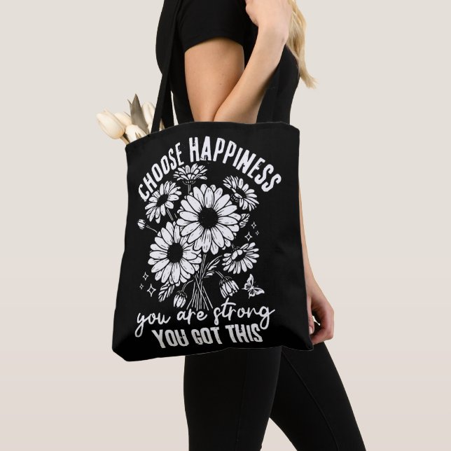 Bolsa Tote Escolher o amor próprio da felicidade (Close Up)