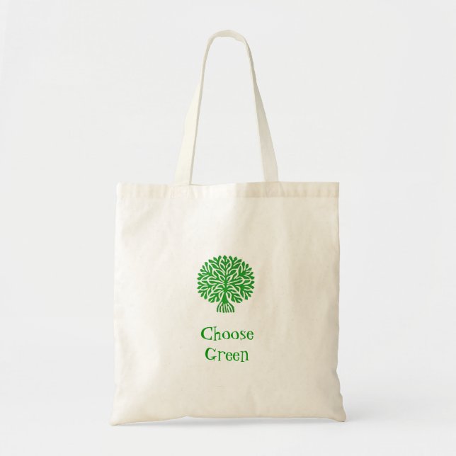 Bolsa Tote Escolher verde (Frente)