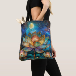 Bolsa Tote Escondidas Flores de Vidro Lotus à Lua