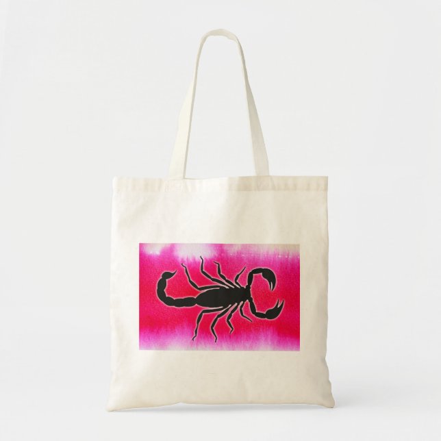 Bolsa Tote escorpião rosa (Frente)