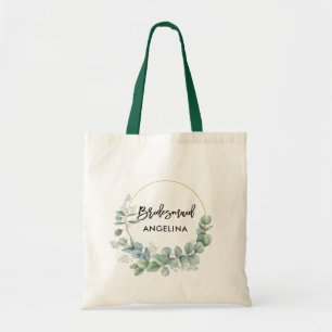 Bolsa Tote Escoteiro Moderno Verde Botânico Bridesmaid