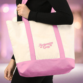 Bolsa Tote Escrita Rosa-Rosa-Rainha