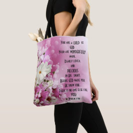 Bolsa Tote Escritura Filho de Deus Floral