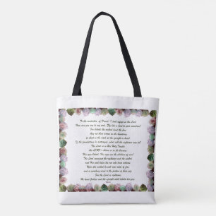 Bolsa Tote Escritura, Salmo 11, Rosas Coloridos