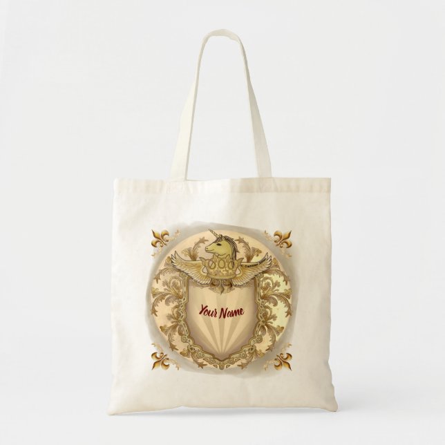 Bolsa Tote Escudo de Unicórnio (Frente)