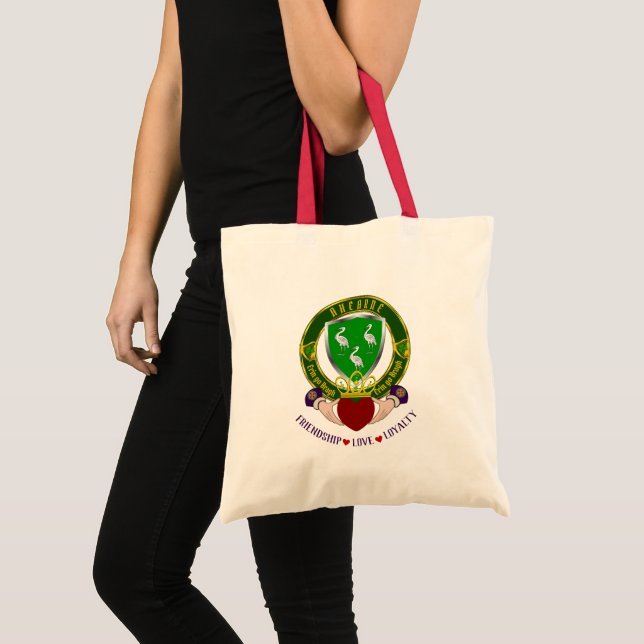 Bolsa Tote Escudo irlandês AHearne c/Claddagh (Frente (produto))