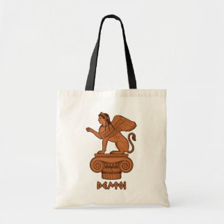 Bolsa Tote Esfinge em Delfos - Figura Vermelha Grega Antiga