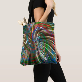Bolsa Tote Esfregaço de tecido de cor castanho-escura curvado