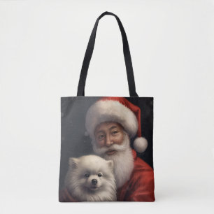 Bolsa Tote Eskimo americano com Papai Noel Natal Festivo